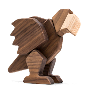 Fablewood Papagei - Königin des Himmels - Holzfigur mit Magneten